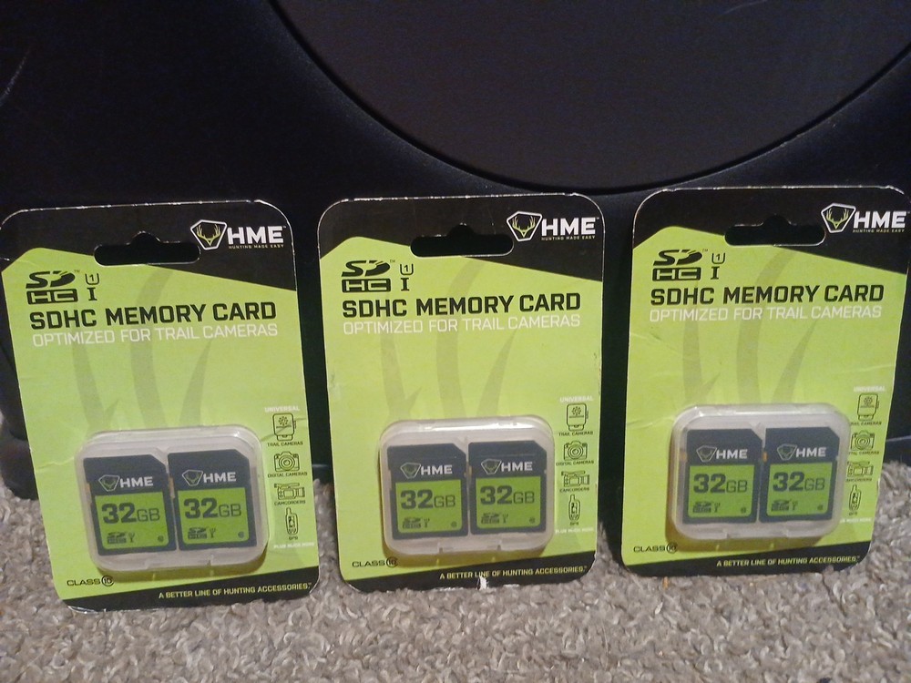 (3 Pack) HME 32GB SDHC Memory Card for Trail Cameras Optimized (3 Boxes Total)