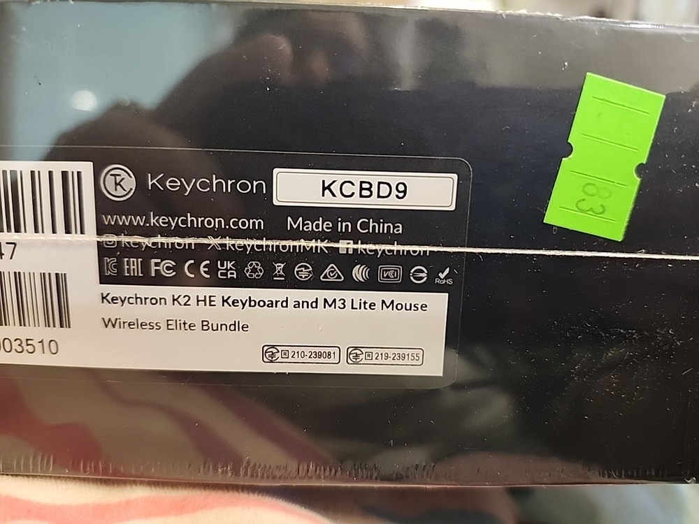 Keychron K2HE Wireless Magnetic Switch Keyboard Elite Bundle Wood Frame M3 Mouse