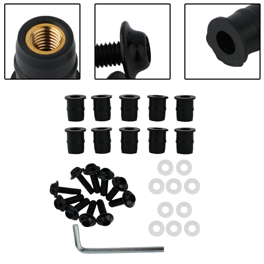 M5 Motorcycle Windscreen Windshield Fairing Screen Nut Bolt Screw Strength
