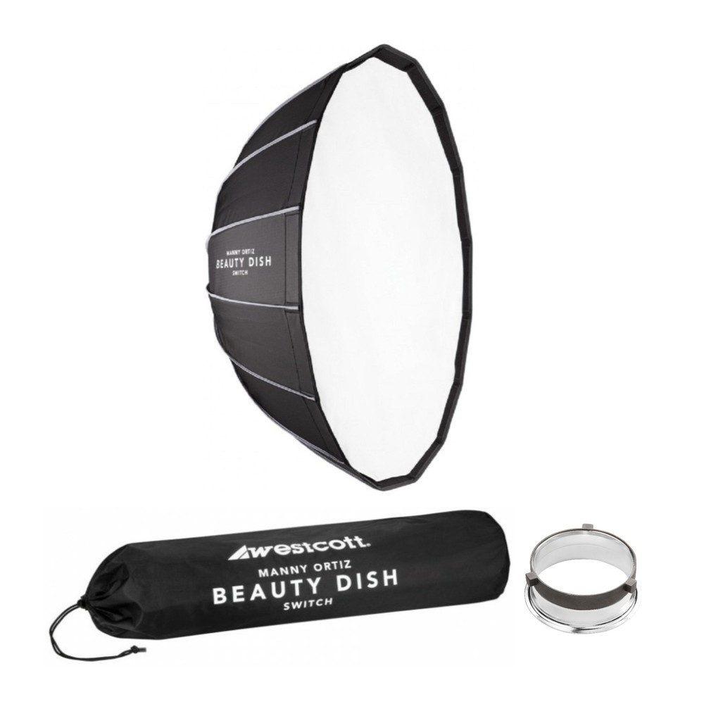 Westcott 36 Inch White Interior Beauty Dish Switch with Switch Insert Bundle