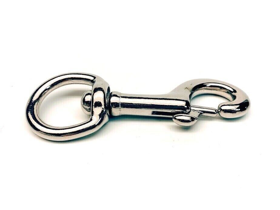 5" Swivel Eye Bolt Snap Hook, Nickel Finish
