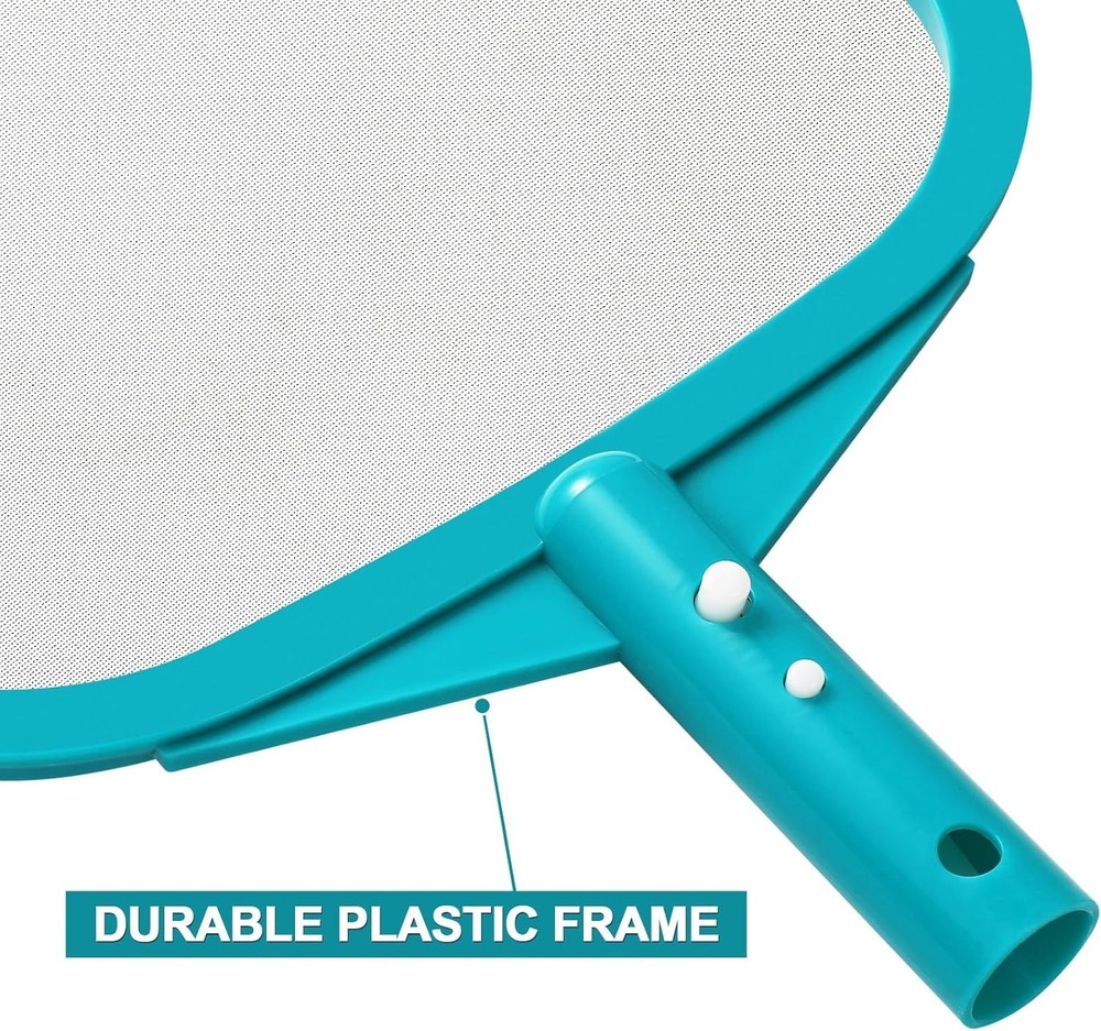 Pool Skimmer Net Without Pole 16.5x9.5 Fine Mesh Plastic Frame