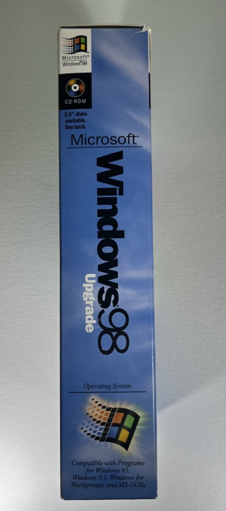Microsoft Windows 98 Upgrade Big Box: CD, Key Code, Book, Ad inserts