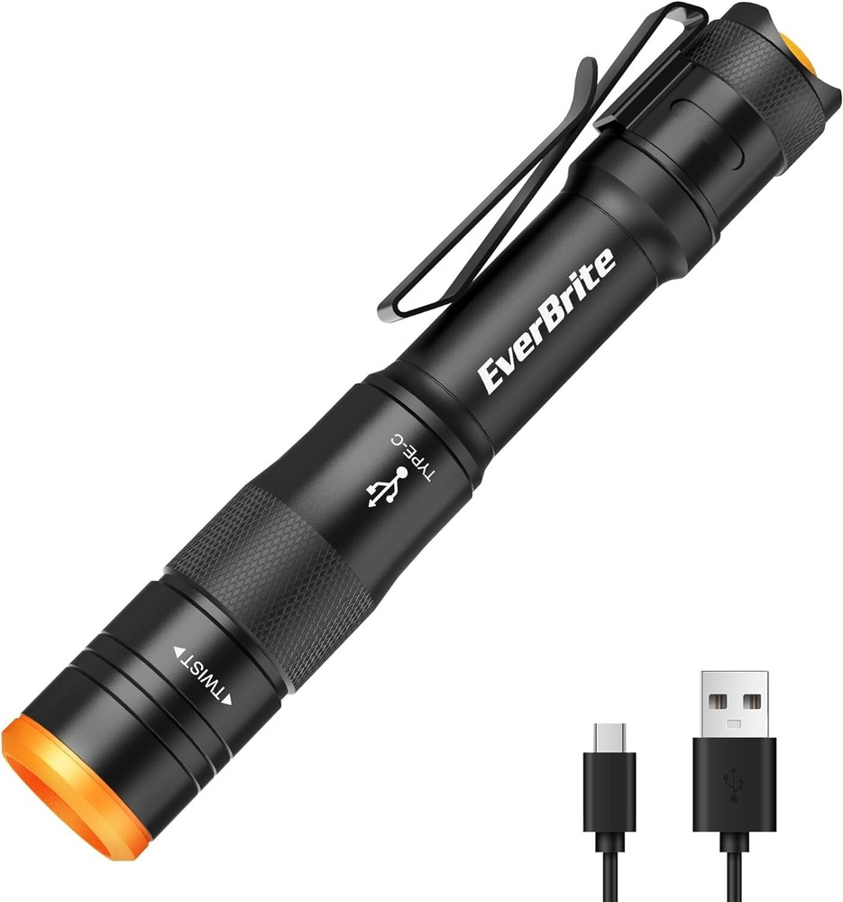 Mini Pen Light, Rechargeable Pocket Pen Flashlight with USB C Cable 4 Light Mode