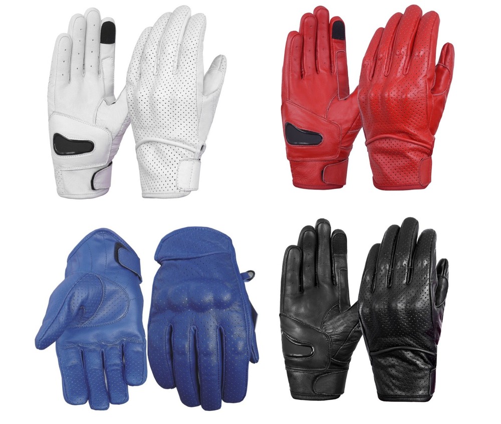 Drum Dyed Leather Motorcycle Gloves