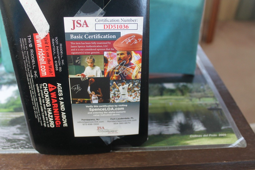 "DIRON TALBERT " SIGNED WASHINGTON REDSKINS MINI-HELMET (JSA)