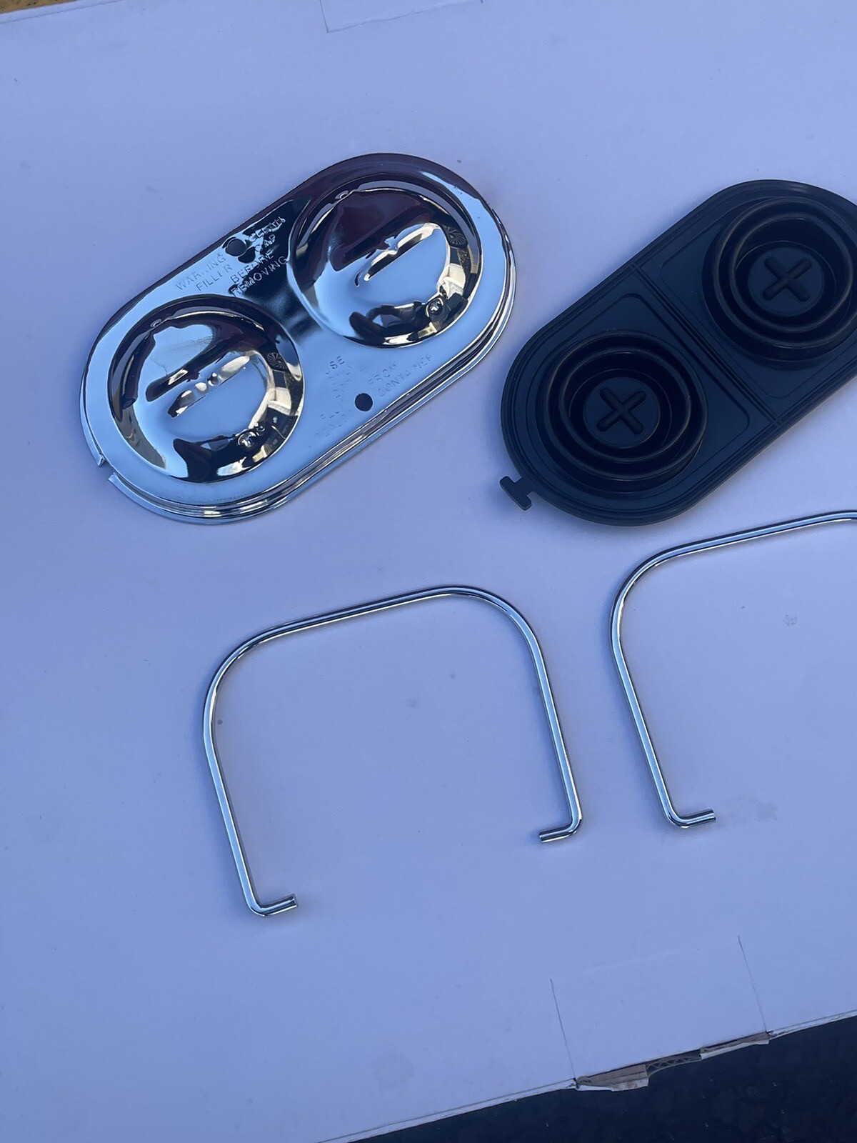 67-82 Chrome GM Brake Master Cylinder Top Hold Down Bail cover lid clamp