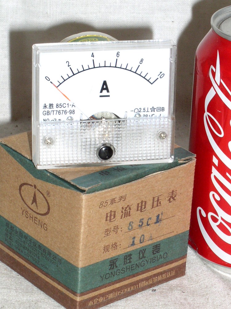 INTERNAL SHUNT 10A 10 A AMP DC ANALOG NEEDLE CURRENT PANEL METER AMMETER 2.5 USA