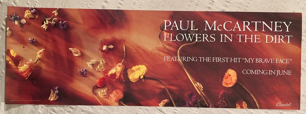 Paul McCartney 1989  Promo Poster Flowers In The Dirt Banner Style