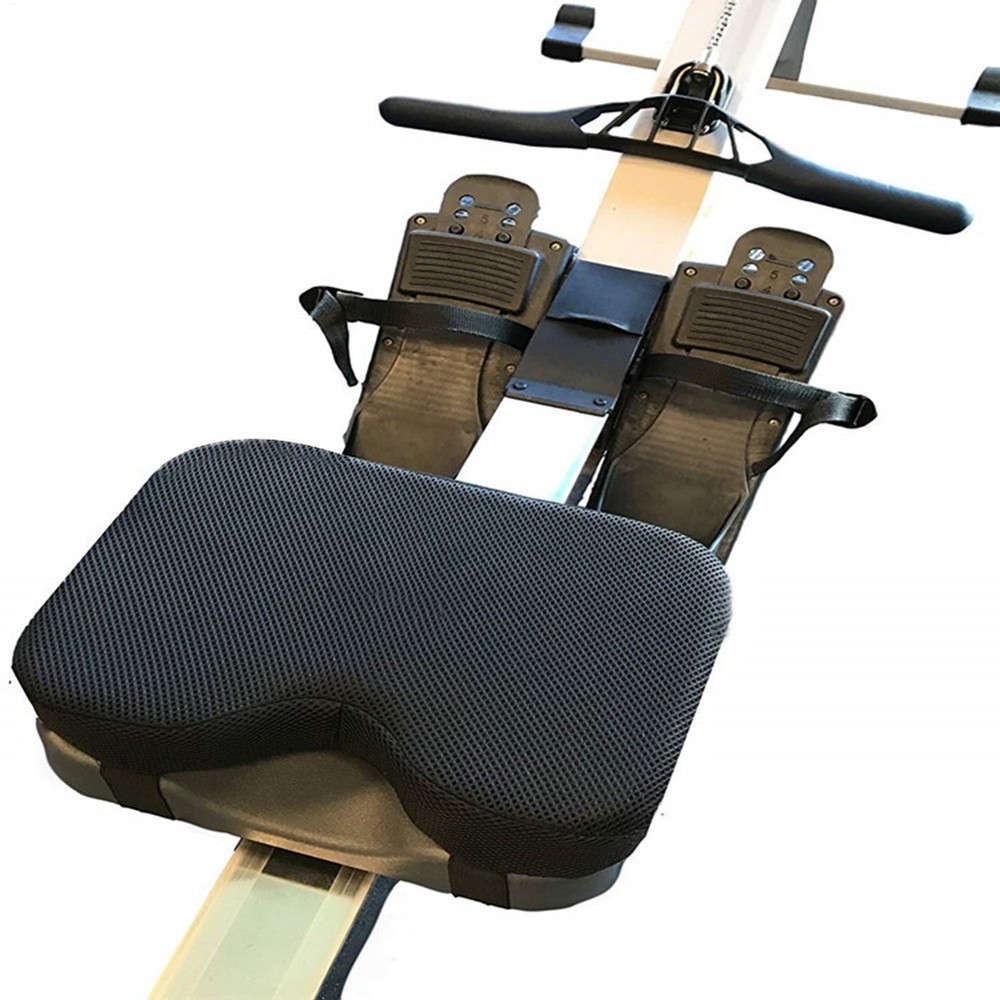Boat Cushion Rowing Machine Elastic Straps Memory Foam Workout Washable Cover