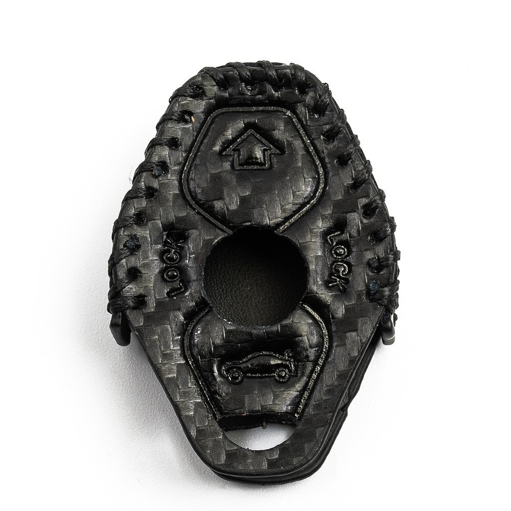 Carbon Leather Car Key Case For M3 E38 E39 E53 E60 E61 E83 E85 E86 Black