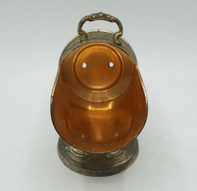 Silver Plate Pedestal Design Sugar Scuttle Japan