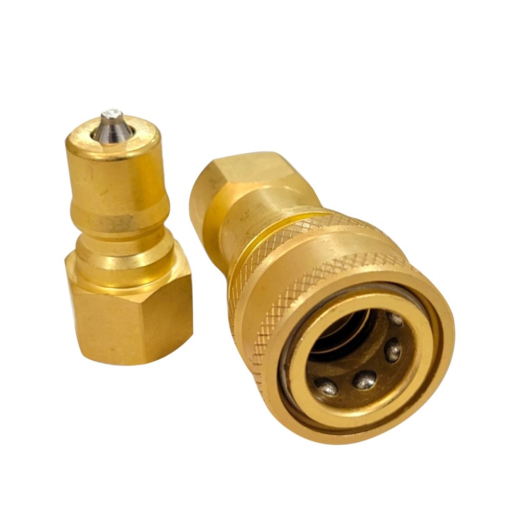 1Pack 1/4" Brass Quick Connector Kit for Surface Cleaner Wide Applications