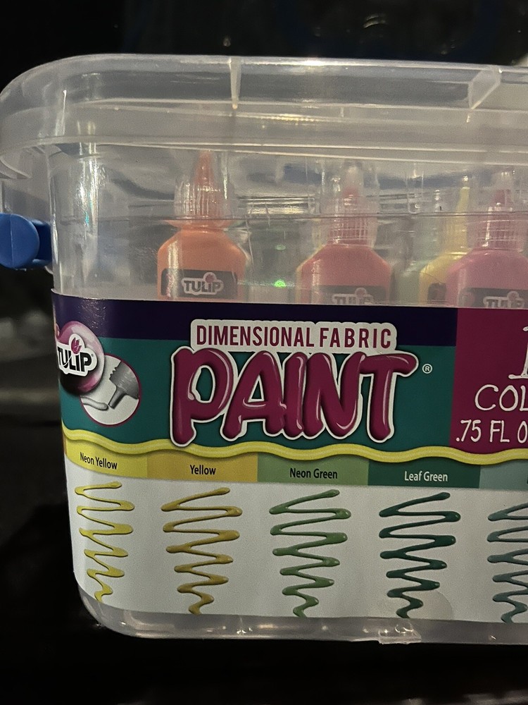 Tulip Dimensional Fabric Paint Big Box, Creative Party Kit, Includes Reusable