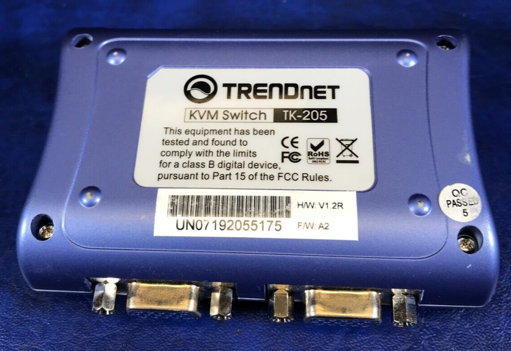 Trendnet TK-205 2 Port KVM Switch - Used