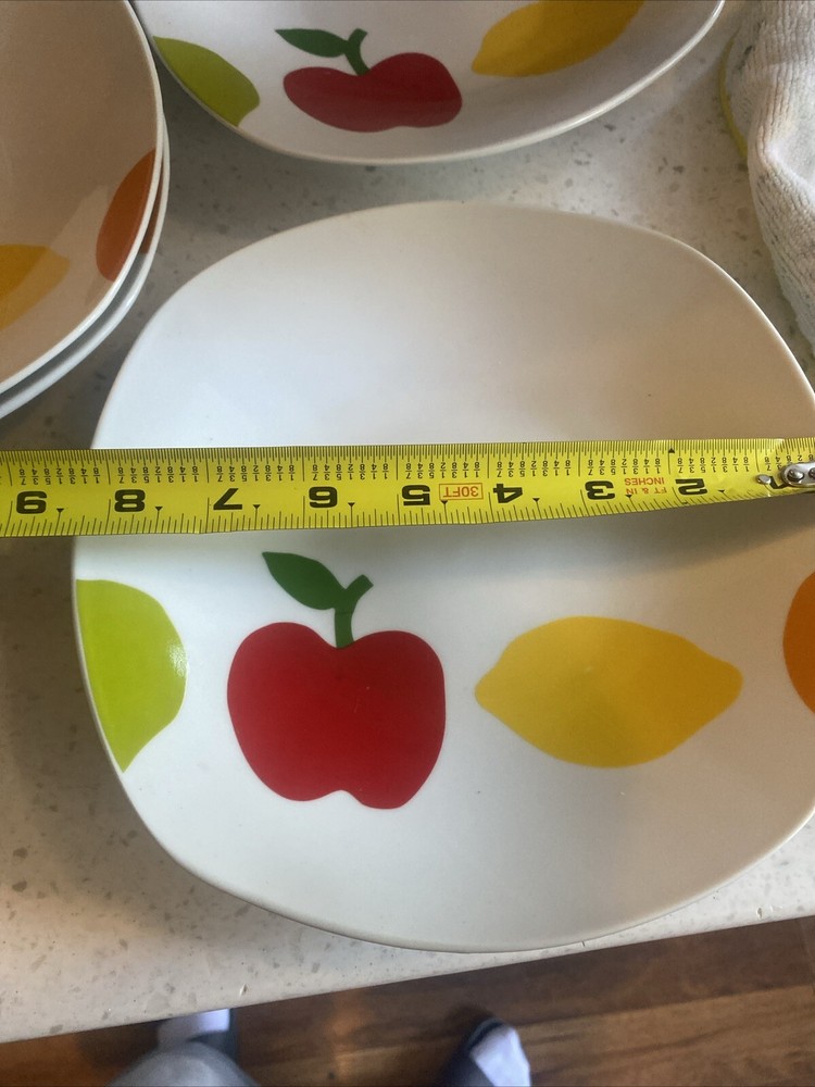Essential Homes Fruit 12 Pc Mug Plate Bowl Dish Set
