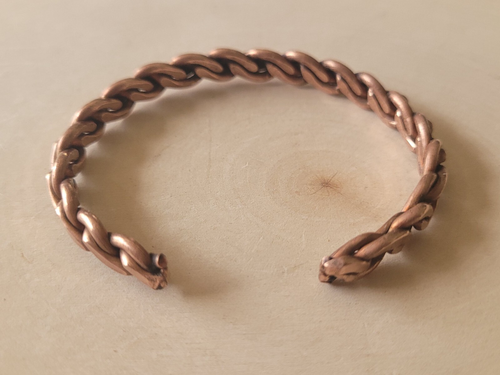 2 Pack Pure Solid Copper Bracelet Twist Arthritis Pain Therapy Healing Cuff