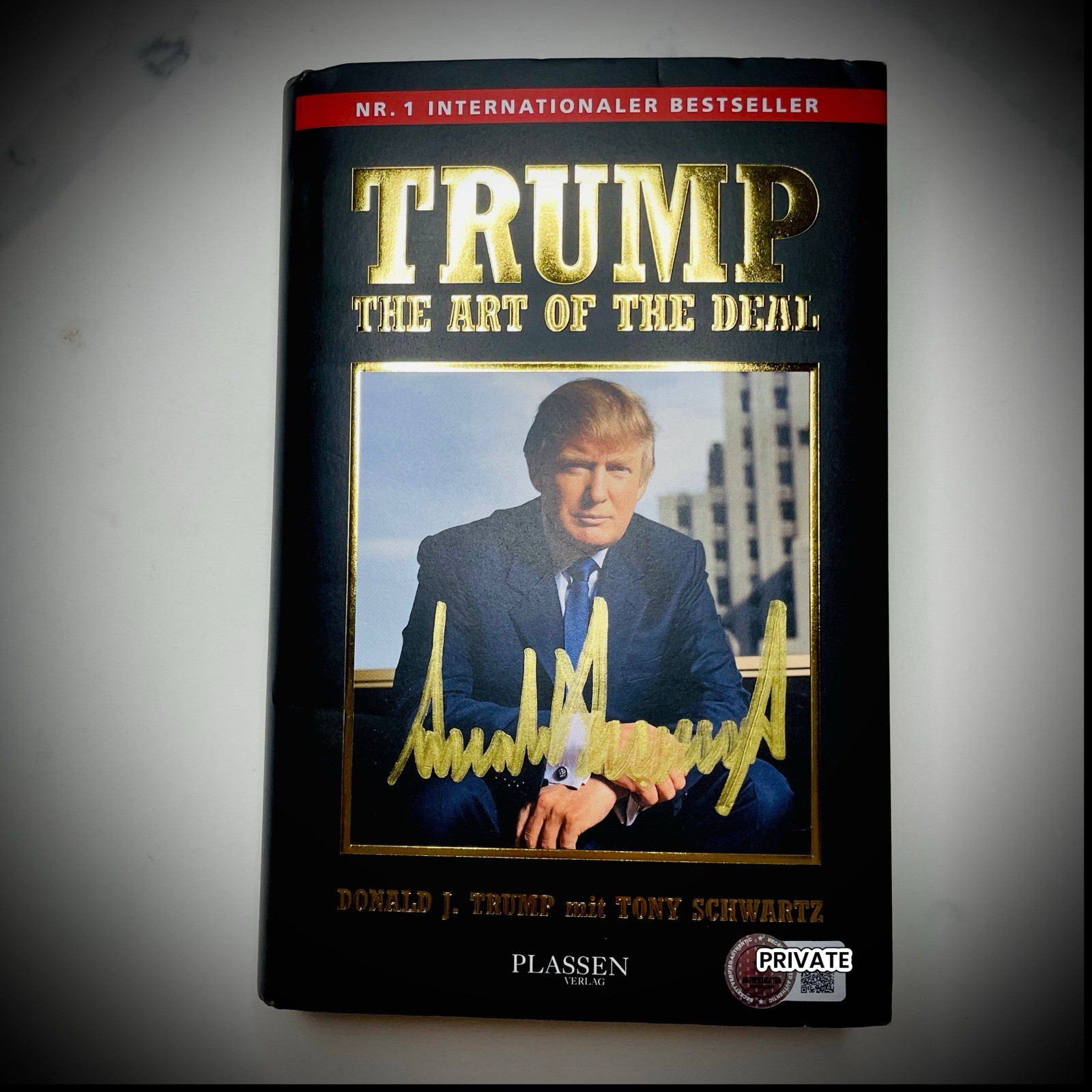 🇺🇸 BECKETT Donald Trump Signed The Art Of The deal Autographed Book