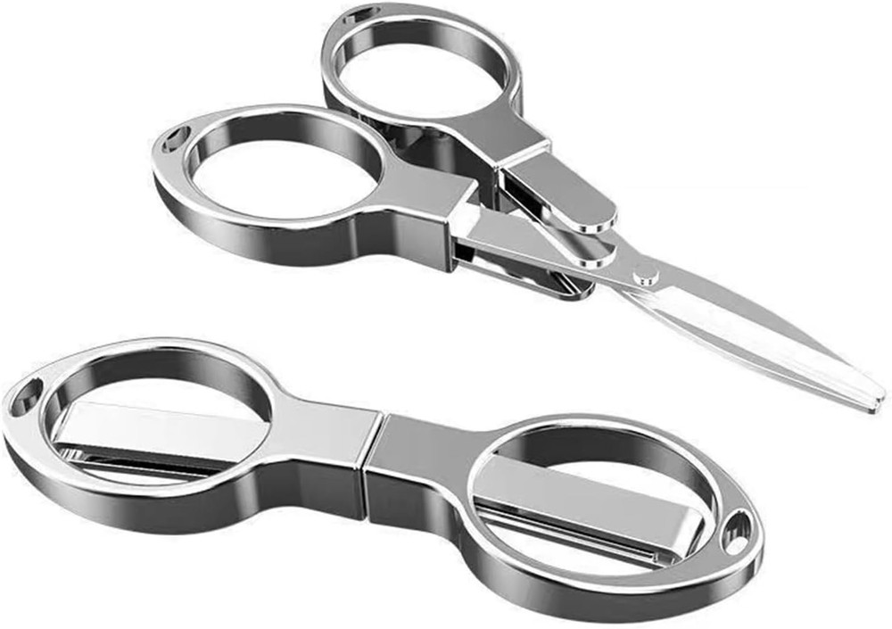 Folding Scissors, Safe Portable Safe Portable Travel Mini Scissors,