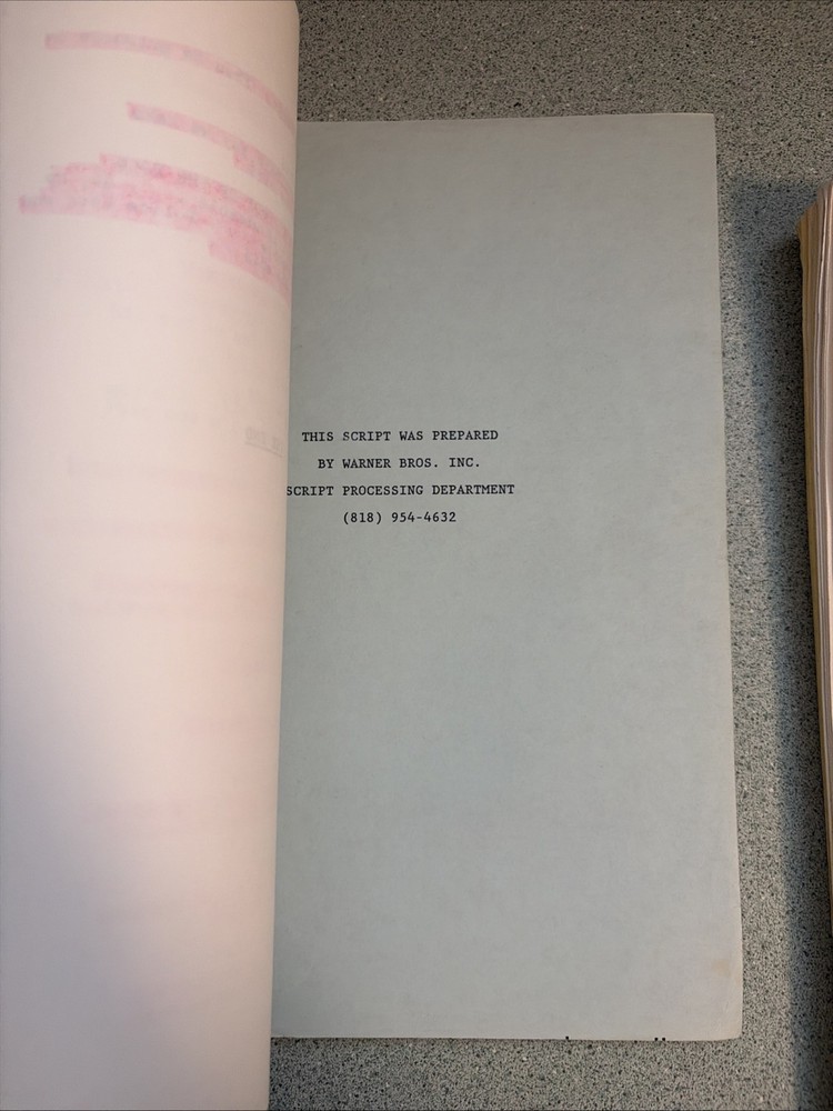 1989 LETHAL WEAPON 2 Movie Script + Production Notes Screenplay Shane Black