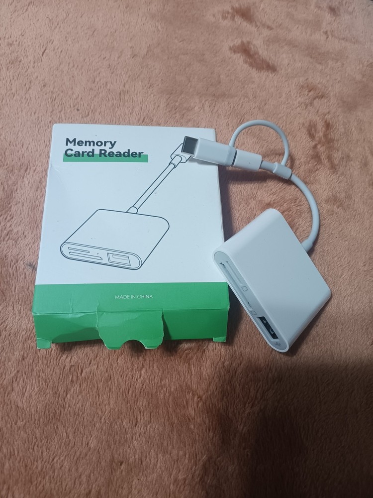 SD Card Reader for iPhone iPad, &USB-C Dual Connector, Support SD/MicroSD Cards