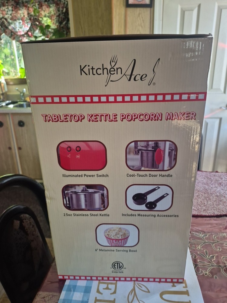 Kitchen Ace Tabletop Kettle Corn Maker New