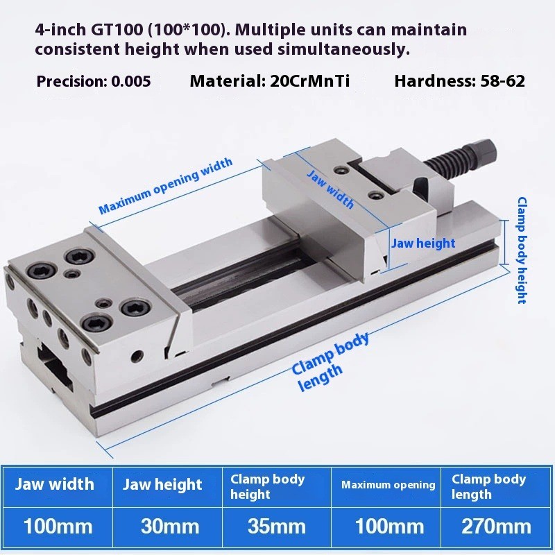 CNC Modular Vises for Milling Machine Precision Vice in 5\" 6\" Machine Tool