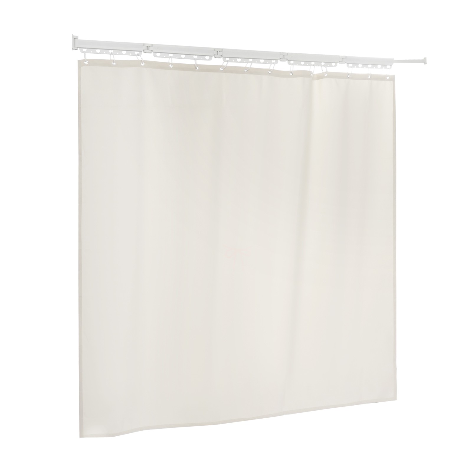 Bathroom Shower Curtain Folding Shower Curtain Rod Wall Mounted 110.23 lbs Load