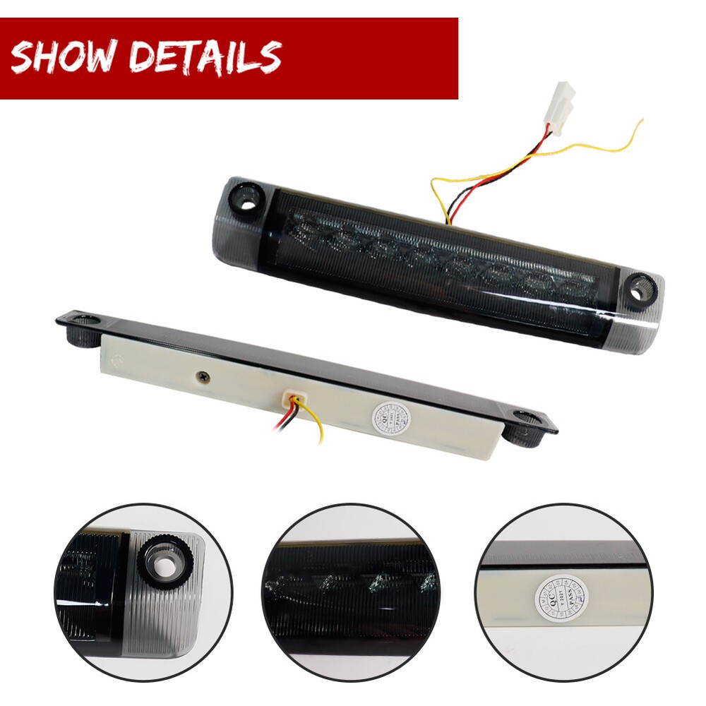 Black 3D LED Tube/9-LED 3rd Brake Light Assembly For Toyota Prius 4Runner Sienna