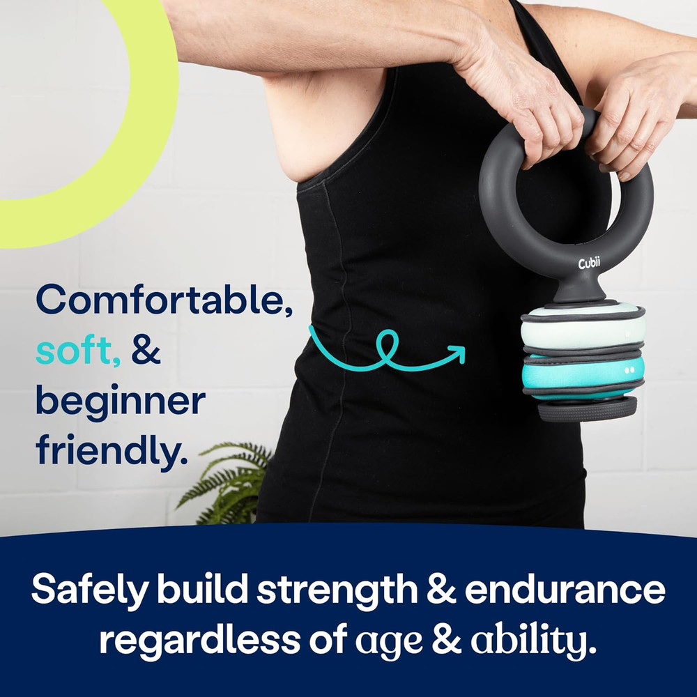 Build Adjustable Kettlebell Set - Includes Two Softrings Removable Interchangea