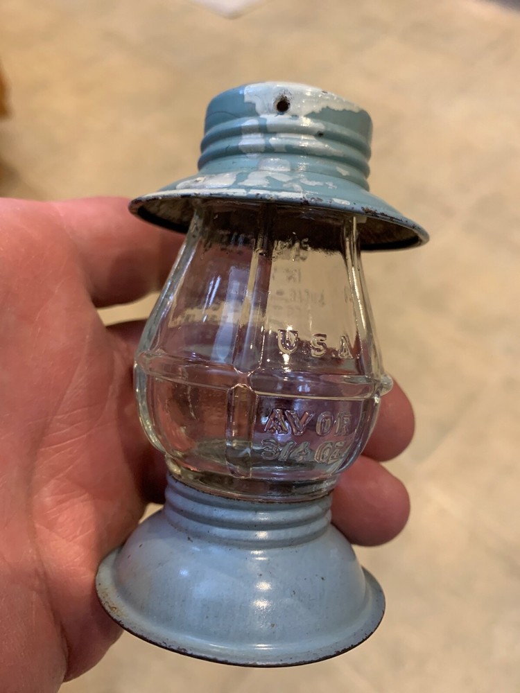 Vintage Victory Glass Lantern shape Candy Holder