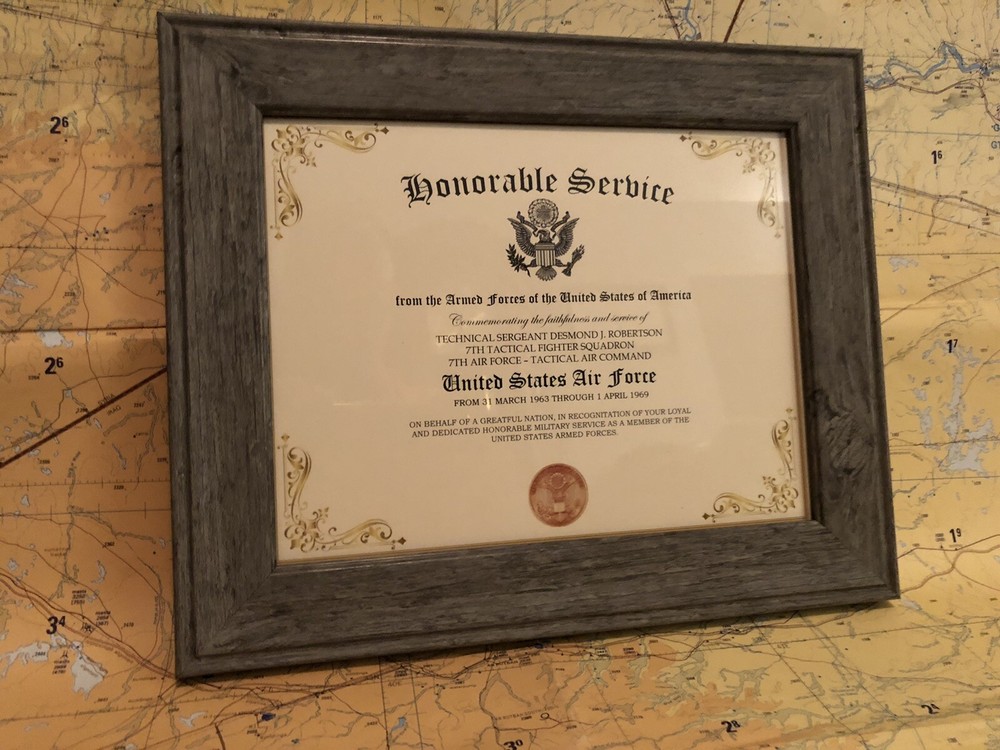 HONORABLE SERVICE-AIR FORCE Commemorative Certificate (Type 1) w/Custom Printing
