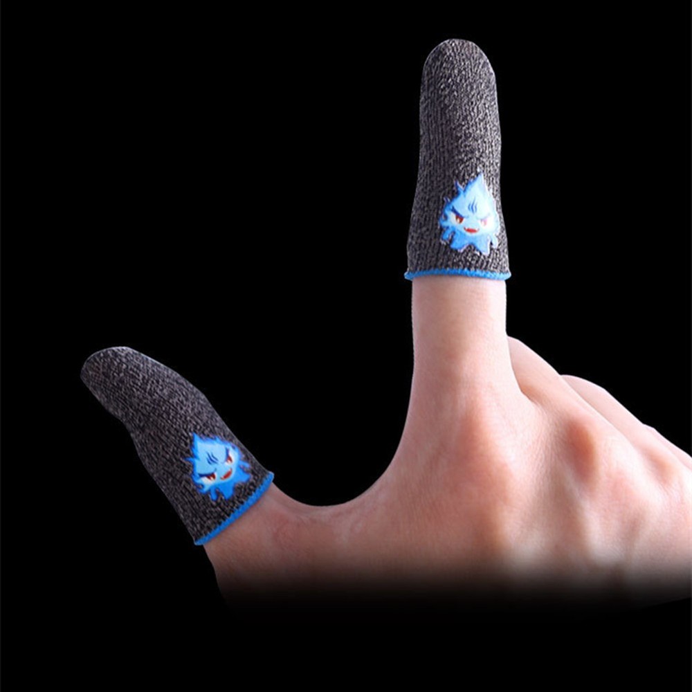 2Pcs Screen Gaming Finger Sleeve Game Controller Sweatproof Finger Cots For PUBG