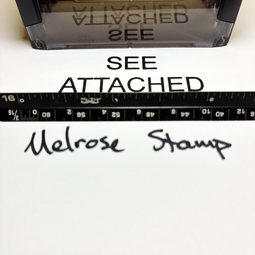 See Attached Rubber Stamp Black Ink Self Inking Ideal 4913