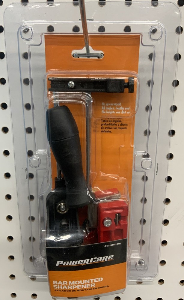 PowerCare Bar Mounted Chainsaw Sharpener Model Adjustable Dial Settings