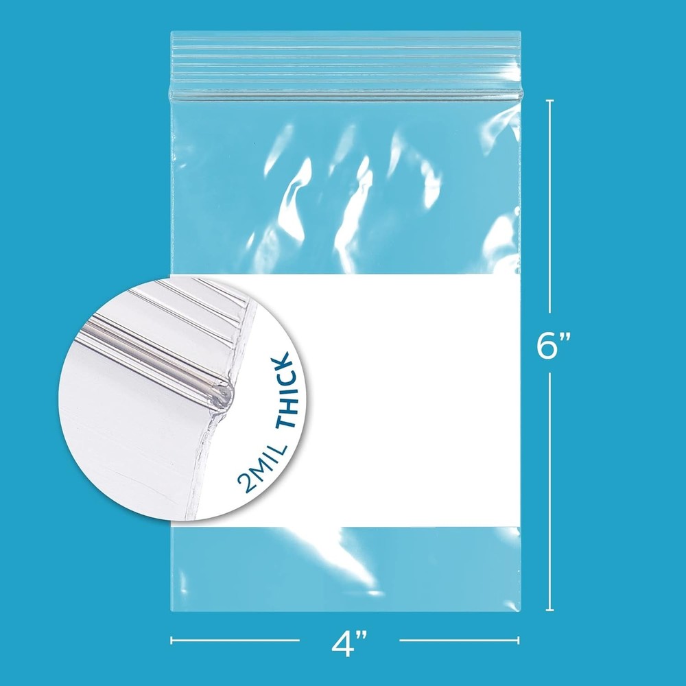 Clear Plastic Zip Bags Resealable Storage Packaging Durable