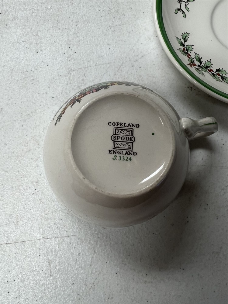 Spode Christmas Tree Cup and Saucer Older Mark