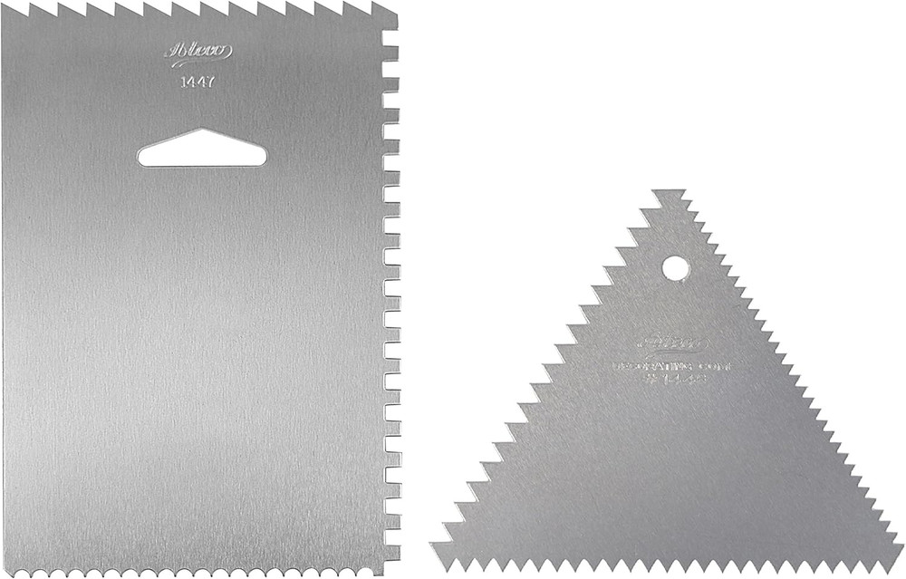 1446 - 3 Sided Decorating Comb and 1447- 4 Sided Decorating Comb & Icing Smoothe