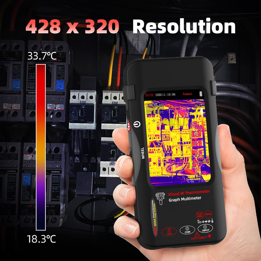 SH9A Thermal Imaging Camera & Multimeter 428x320 with 3.98" Touchscreen