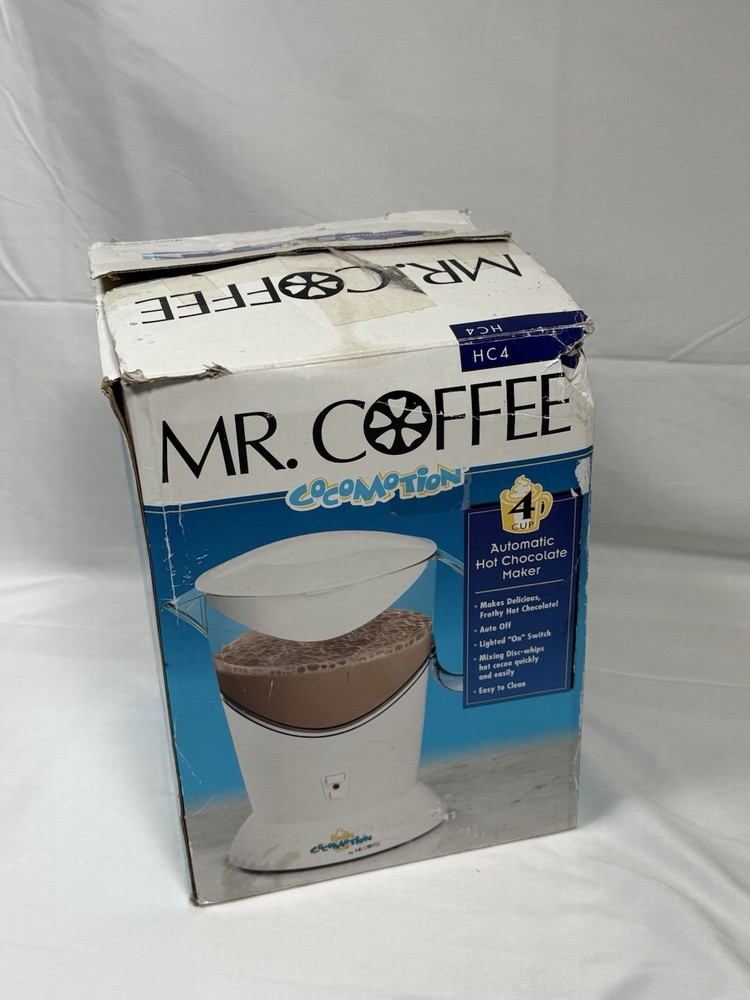 Mr. Coffee Cocomotion HC4 Automatic Hot Chocolate Maker 4 Cup CLEAN - TESTED