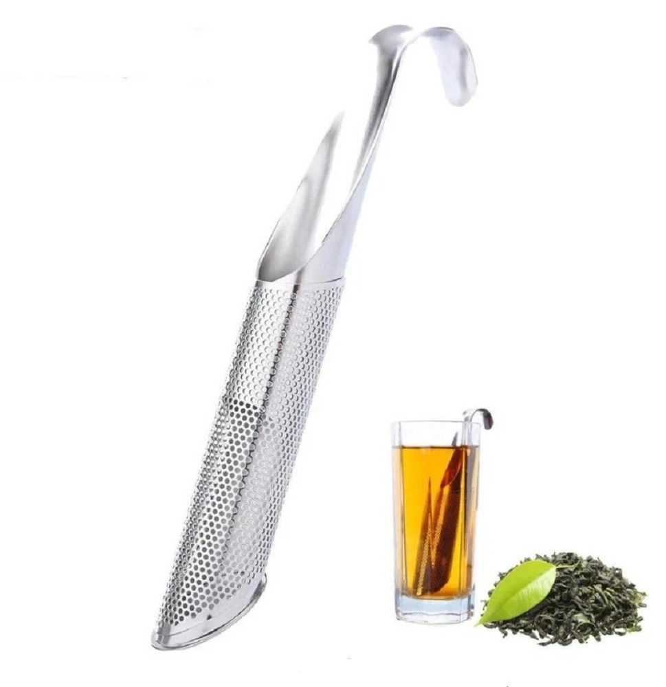 Stainless Steel Tea Diffuser Stick Loose Leaf Infuser Strainer with Hook Handle
