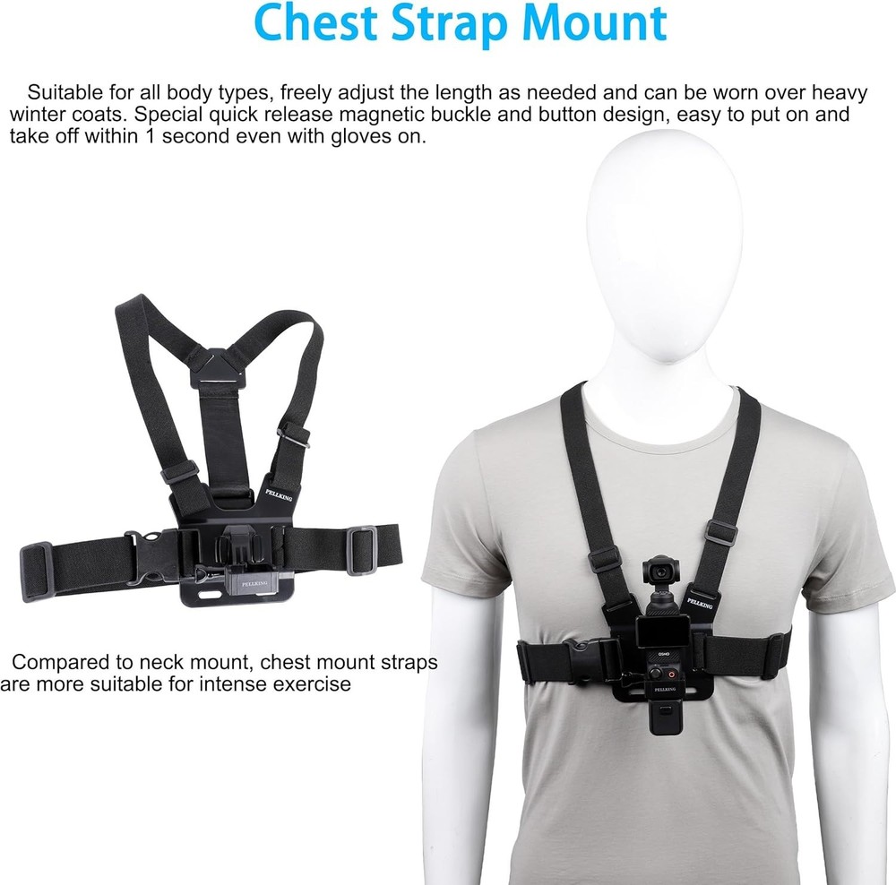 Comprehensive Accessory Bundle for DJI Osmo Pocket 3: Mounts for Every Adventure