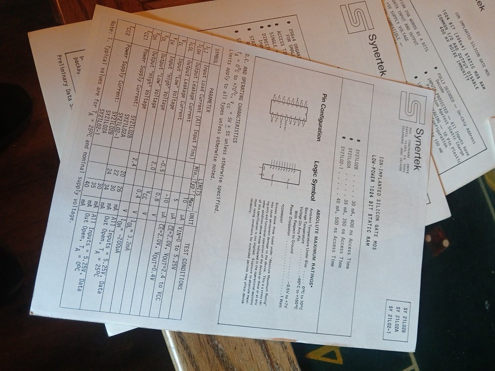 Vintage Synertek Brochures Data Sheets Folder Lot