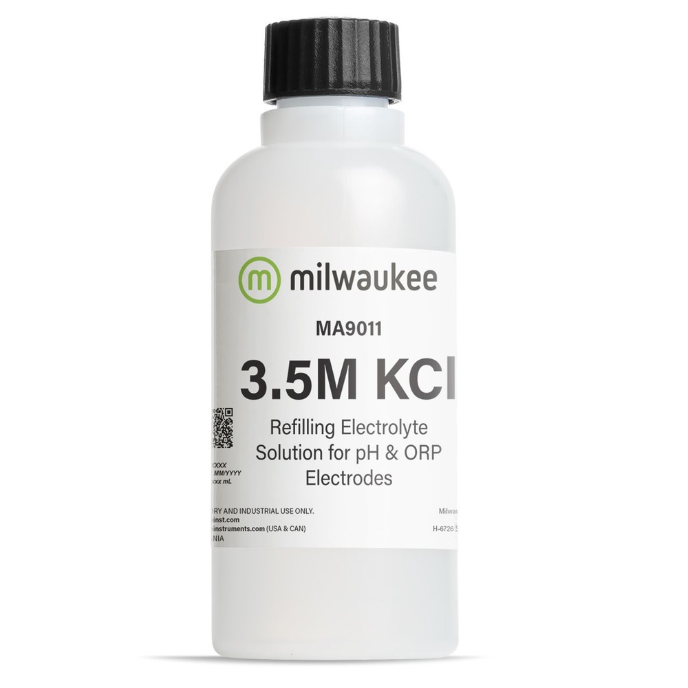 Milwaukee MA9011 Refilling Electrolyte Solution 3.5M KCl for pH/ORP electrodes,