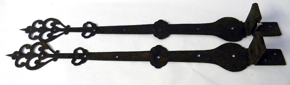 1 Pair 18th Century Offset Strap Hinges ~24 3/4" Long~