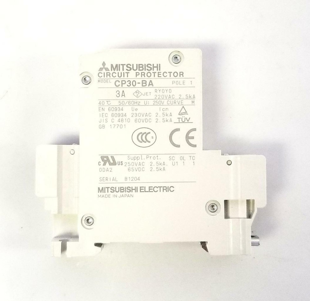 Mitsubishi CP30-BA Circuit Protector 3A 1 Pole (2 Available)