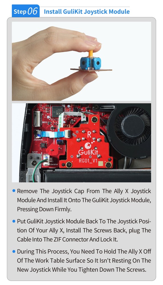 1Pair GuliKit Electromagnetic Joystick Module for ROG Ally X Upgrade Replacement
