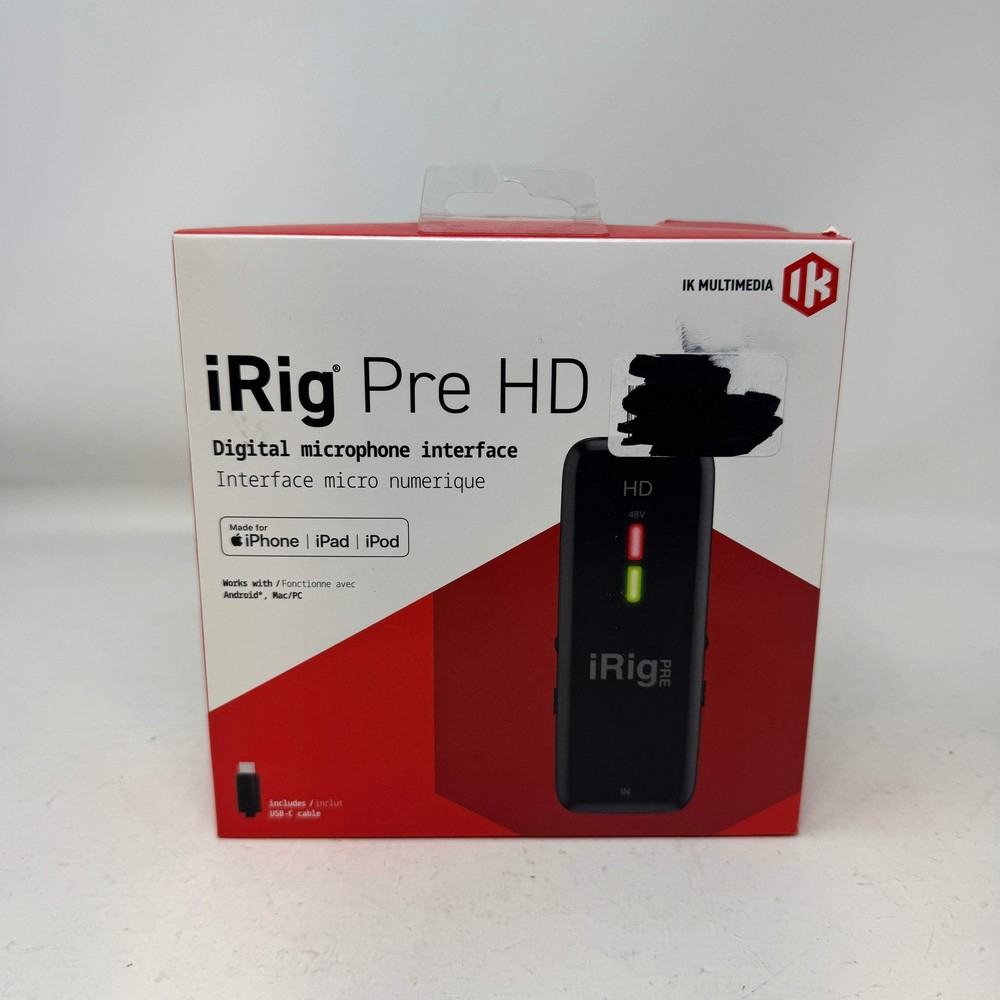 New IK Multimedia iRig Pre HD Digital XLR Mic Interface