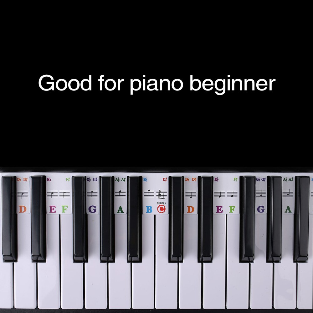 85cm 61 Key Piano Notes Guide for Beginner Removable Piano Keyboard Note Labels