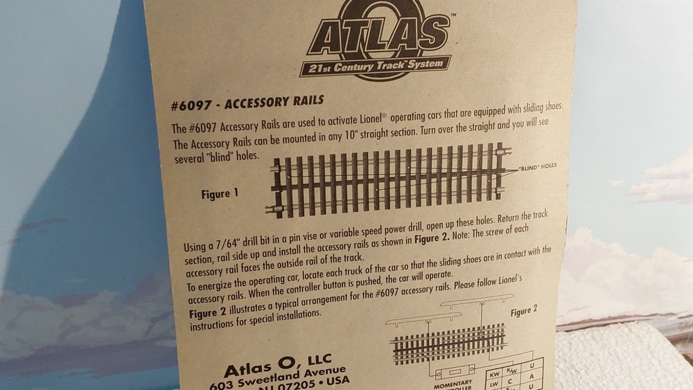 Atlas O 6097 3rl Accessory Rails New
